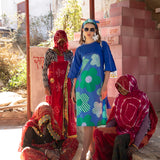 Evelyn Petal Cape Dress