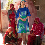 Evelyn Petal Cape Dress