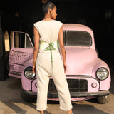 Ibiza Crushed Jumpsuit with Corset