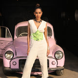 Ibiza Crushed Jumpsuit with Corset