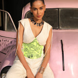 Ibiza Crushed Jumpsuit with Corset