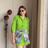Tiger Belt Dress- Neon