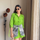 Tiger Belt Dress- Neon